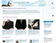 Tablet Screenshot of courtroomadvice.co.uk